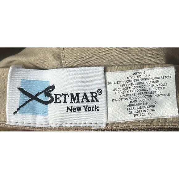Betmar New York Military Style Hat Tan Flower Accents - Picture 8 of 8